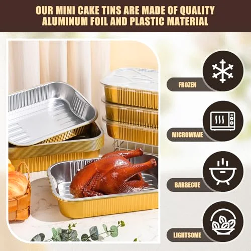 Heavy Duty Aluminum Foil Pans with Lids 9x13 view 3
