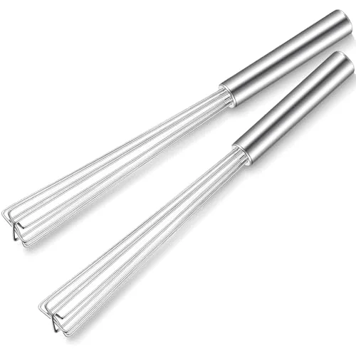 Espresso Whisk Tool 10.6" Long Handle Mini Whisk for Coffee Stirring Stainless Steel Triangular Design Fit Coffee Chocolate Milk, Mixing Tool for Commercial Home Use