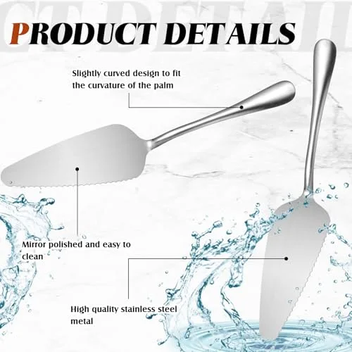 Pie Server Pizza Cake Spatula, stainless Steel Serrated view 9