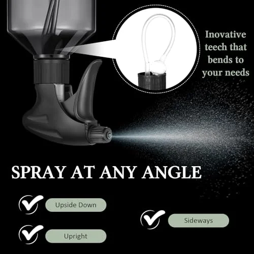 Spray Bottle Plastic Spray Bottles for Cleaning 360° Upside Down Sprayer Bottles for Cleaning Solutions, Durable Nozzle W/fine Mist and Stream Setting() view 8