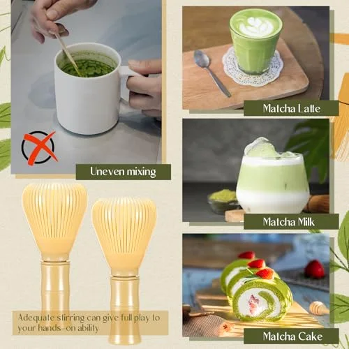 Traditional Resin Matcha Whisk Reusable Matcha Stirrer Chasen Brush Tea Mixing Tool Accessoies for Tea Powder Preparation() view 8