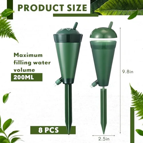 Plant Self Watering Spikes Devices Automatic Plant Watering Globe Self Watering Planter Insert Stakes for Indoor Outdoor Garden Houseplant() view 2