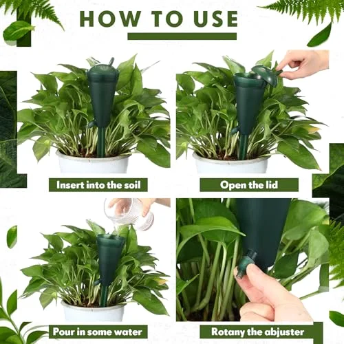 Plant Self Watering Spikes Devices Automatic Plant Watering Globe Self Watering Planter Insert Stakes for Indoor Outdoor Garden Houseplant() view 3