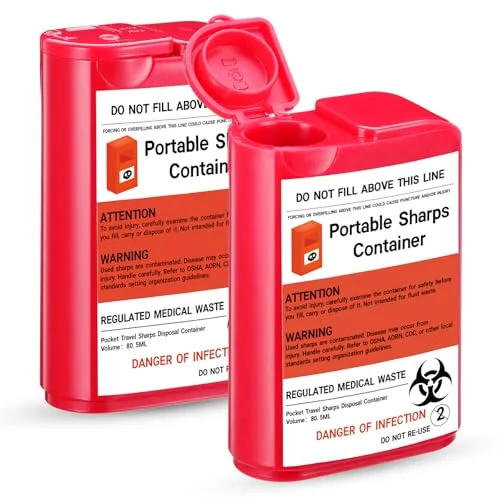 Pocket Travel Sharps Disposal Container Small