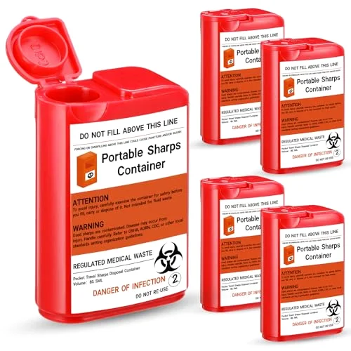 Pocket Travel Sharps Disposal Container Small
