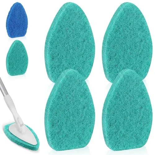Tub Tile Scrubber Cleaning Brush Pads (Without Handle) Compatible with Qaestfy Non-Scratch Scouring Pads Scrub Brush for Shower Bathroom Buildup Toilet Wall Floor () view 6