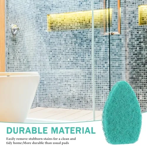 Tub Tile Scrubber Cleaning Brush Pads (Without Handle) Compatible with Qaestfy Non-Scratch Scouring Pads Scrub Brush for Shower Bathroom Buildup Toilet Wall Floor () view 9