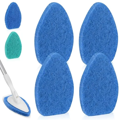 Tub Tile Scrubber Cleaning Brush Pads (Without Handle) Compatible with Qaestfy Non-Scratch Scouring Pads Scrub Brush for Shower Bathroom Buildup Toilet Wall Floor ()