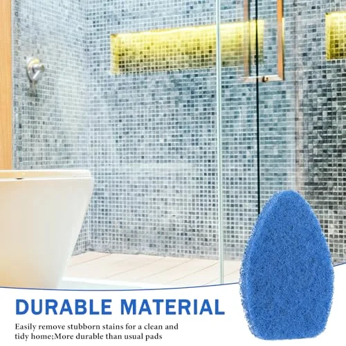 Tub Tile Scrubber Cleaning Brush Pads (Without Handle) Compatible with Qaestfy Non-Scratch Scouring Pads Scrub Brush for Shower Bathroom Buildup Toilet Wall Floor () view 4