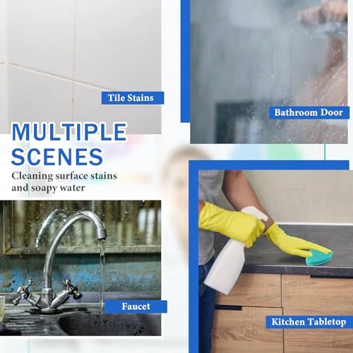Tub Tile Scrubber Cleaning Brush Pads (Without Handle) Compatible with Qaestfy Non-Scratch Scouring Pads Scrub Brush for Shower Bathroom Buildup Toilet Wall Floor () view 5