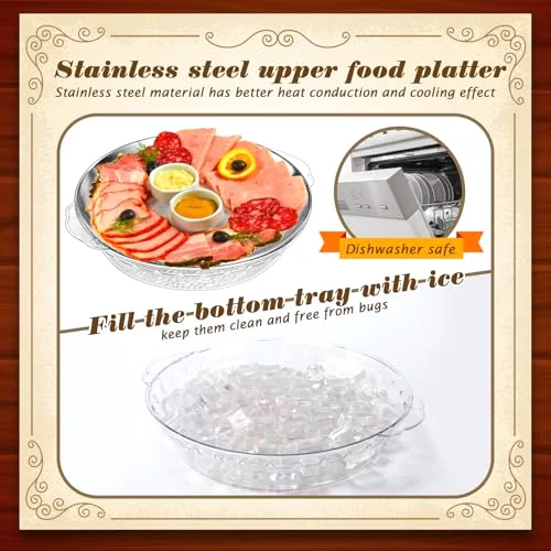 11.8" Chilled Serving Tray Compartments for Parties view 9
