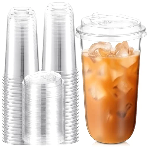 Disposable Iced Plastic Cups with Lids view 6