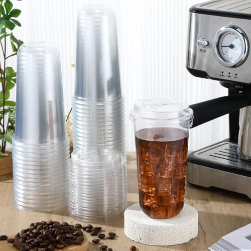 Disposable Iced Plastic Cups with Lids view 7