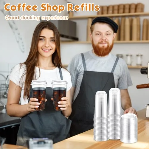 Disposable Iced Plastic Cups with Lids view 10