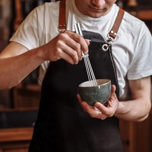 Espresso Whisk Tool 10.6" Long Handle Mini Whisk for Coffee Stirring Stainless Steel Triangular Design Fit Coffee Chocolate Milk, Mixing Tool for Commercial Home Use view 8