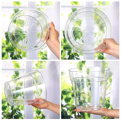 Nursery Pots Plastic Orchid Pot Extra Large Nursery Container with Holes for Plants () view 2