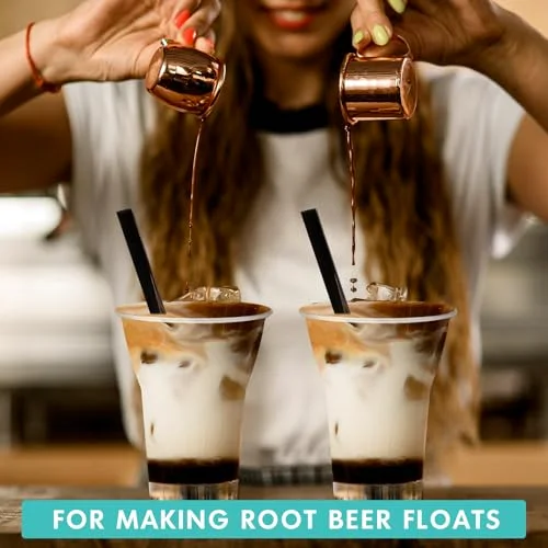 Plastic Parfait Cups Root Beer Float Cups Peanut Buster Parfait Glasses Classic Disposable Crystal Milkshake Mugs for Sundae Yogurt Ice Cream Christmas Party Drinks () view 5