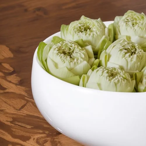 Lotus Bowl Planter with Base Ceramic Hydroponic Planter Water Lily Bowl for Planting Aquatic and Indoor Plants Household Ceramic Basin Decor() view 3