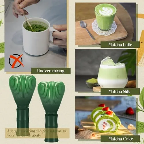 Traditional Resin Matcha Whisk Reusable Matcha Stirrer Chasen Brush Tea Mixing Tool Accessoies for Tea Powder Preparation() view 3