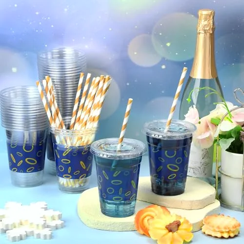 Theme Party Favors Ring Disposable Cups with Lids and Straws Plastic Game Theme Cups for Kids Birthday Party Supplies view 4