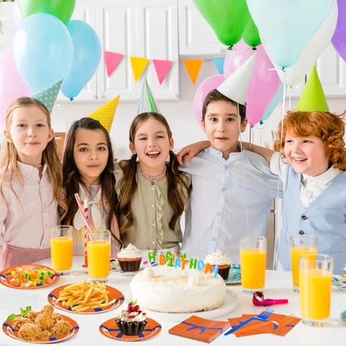 Anime Birthday Party Supplies Anime Plates Napkins and Forks Birthday Party Table Decorations Disposable Cake Tableware Set for 24 Guests view 5