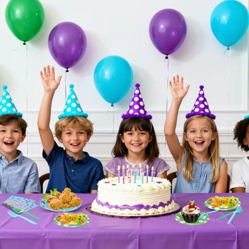 Monster Birthday Party Supplies Monster Plates Napkins and Forks Birthday Party Table Decorations Disposable Cake Tableware Set for 24 Guests view 5
