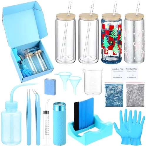 Snow Globe Tumbler Kit with DIY Supplies,Classic