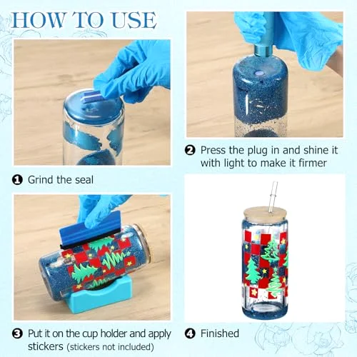 Snow Globe Tumbler Kit with DIY Supplies,Classic view 4