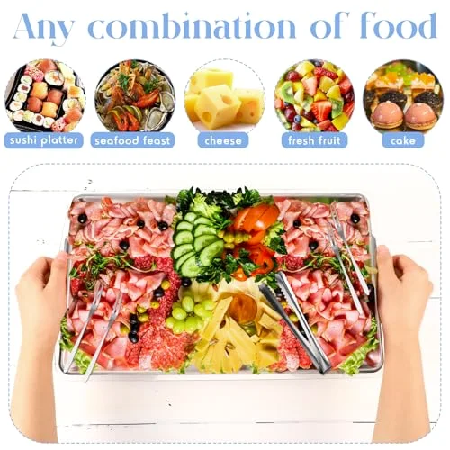 16" x 9.45" Chilled Serving Tray for Parties view 8