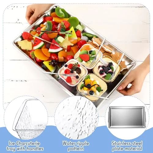 16" x 9.45" Chilled Serving Tray for Parties view 10