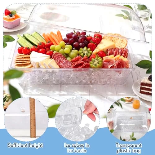 16" x 9" Chilled Serving Tray with lids view 3