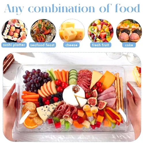 16" x 9" Chilled Serving Tray with lids view 4