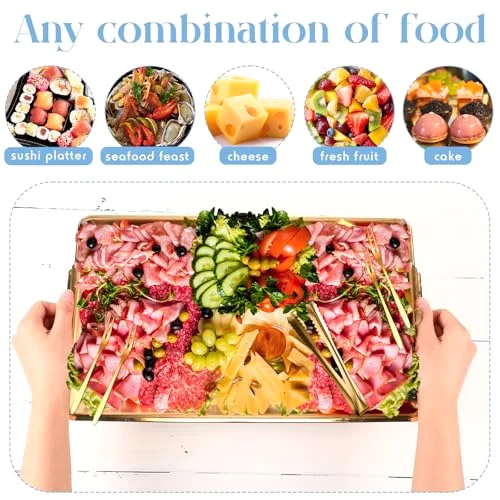 16" x 9.45" Chilled Serving Tray for Parties view 4