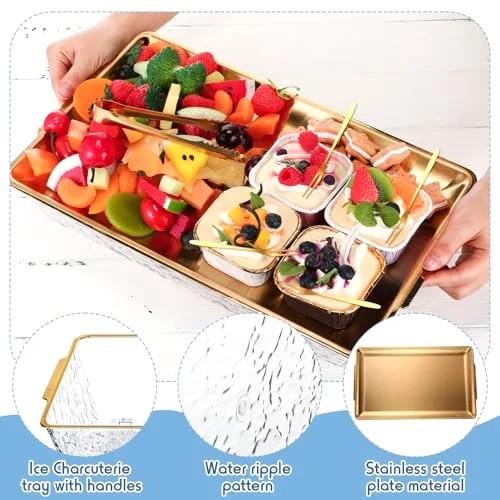 16" x 9.45" Chilled Serving Tray for Parties view 5