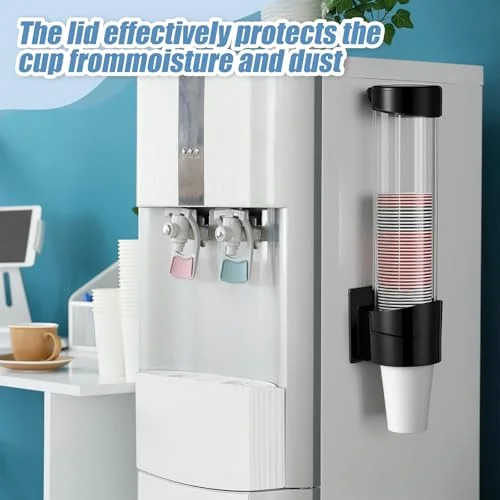 Cup Dispenser Pull Type Automatic Remover Fit to Plastic Water Machine Cup Holder Wall Mount Bathroom Home Office Hospital (Classic) view 10