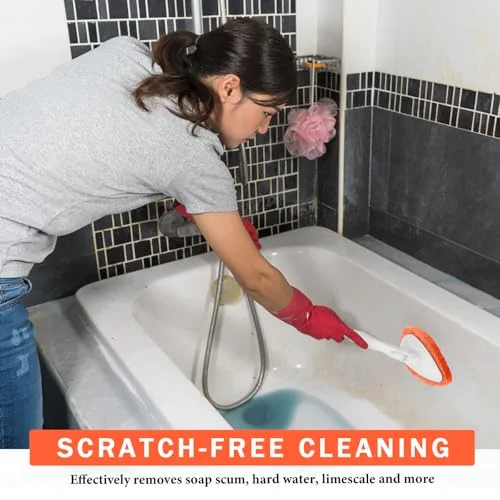 Tub Tile Scrubber Cleaning Brush Pads (Without Handle) Brush Non-Scratch Scouring Pads for Shower Bathroom Buildup Toilet Wall Floor () view 3
