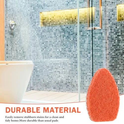 Tub Tile Scrubber Cleaning Brush Pads (Without Handle) Brush Non-Scratch Scouring Pads for Shower Bathroom Buildup Toilet Wall Floor () view 4