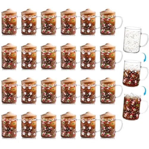 Classic Christmas Glass Mugs Color Changing view 6
