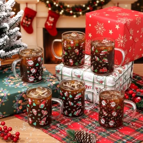 Classic Christmas Glass Mugs Color Changing view 10