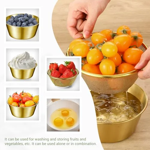 Strainer Bowl Set, 304 Stainless Steel,6.3 x 2.76 Inches view 4
