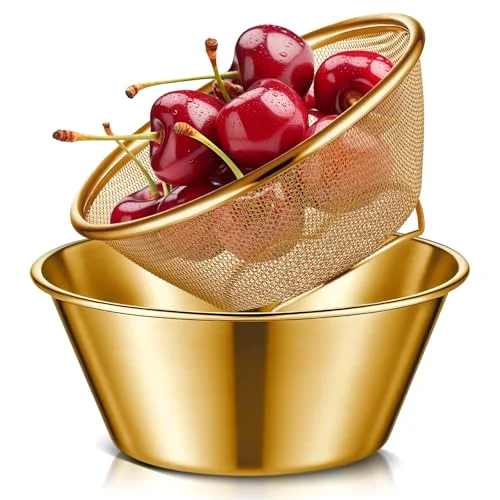 Strainer Bowl Set, 304 Stainless Steel,5.51 x 2.36 Inches
