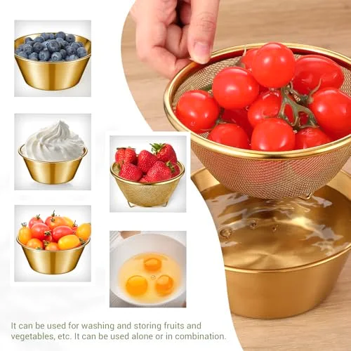 Strainer Bowl Set, 304 Stainless Steel,5.51 x 2.36 Inches view 4