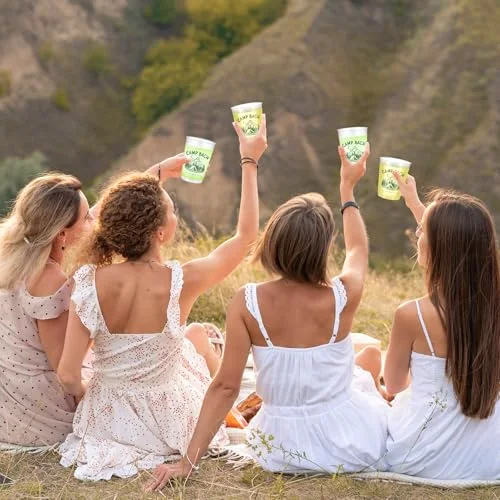 32 Bachelorette Party Cups Camp Bach Frosted Plastic Cute Bach Party Drinkware Reusable Cups Supplies Bridal Shower Favors Engagement Decorations Gift(, Camp) view 5