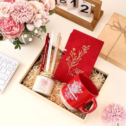 Book Lover Gifts for Women Teacher Men Back to School Accessories for Bookish Reading A6 Notebook Ballpoint Pen Ceramic Cup Candle Book Club Gift for Bookworm Reader Librarian() view 4