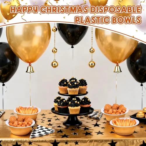Party Cup Bowls Disposable Plastic Bowls for Cold and Hot Food, Snacks, Salads and Desserts for Graduation Party Supplies, Birthday, Holiday Event view 4
