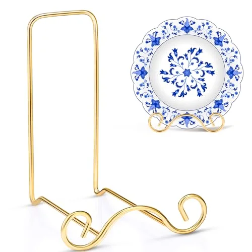 Wrought Iron Bowl Deep Platter Stand Detachable Metal Scroll Display Rack Easel Metal Bowl Display Stand Decorative Holder Dish Picture Easel() view 6