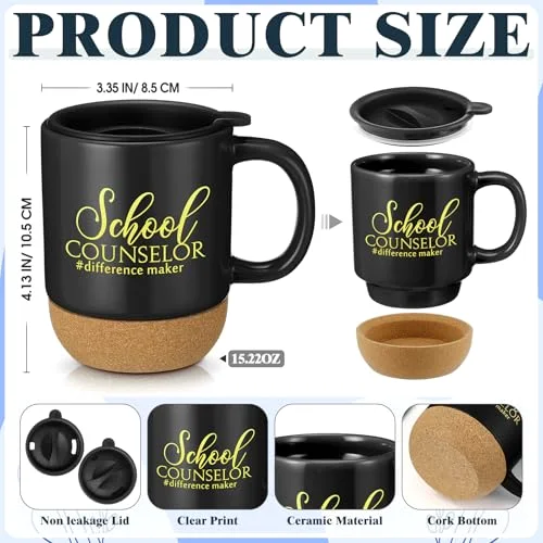 Counselor Appreciation Gifts for Women, Guidance Counselor Gift Set with Ceramic Mug, A6 Notebook, Pen and Scented Candle, Appreciation Thank You Gift, Office Desk Decor view 2