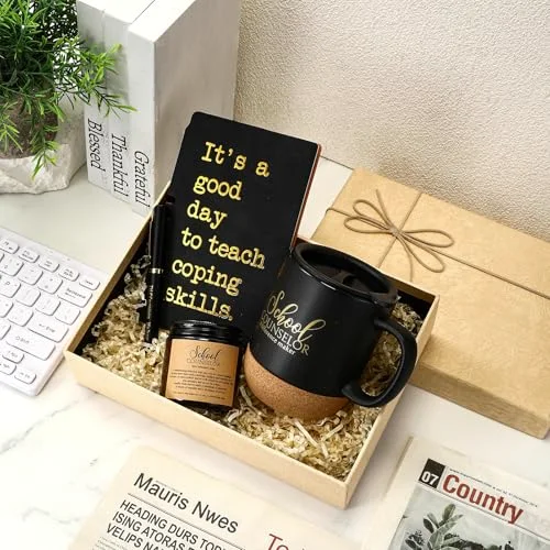 Counselor Appreciation Gifts for Women, Guidance Counselor Gift Set with Ceramic Mug, A6 Notebook, Pen and Scented Candle, Appreciation Thank You Gift, Office Desk Decor view 4