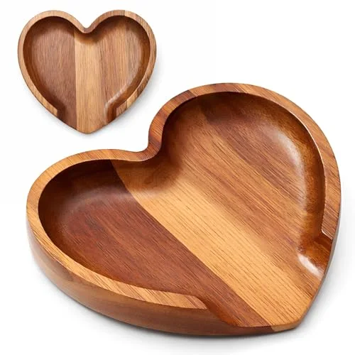 Heart Shaped Spoon Rest Acacia Wooden Spoon Rest Holder for Kitchen Counter Stove Top Utensils Gifts Women Mom Wedding Party