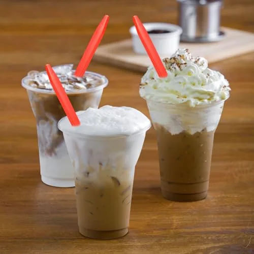 Root Beer Float Cups Plastic Parfait Cups with Dessert Spoons Disposable Milkshake Glasses Crystal Sundae Mugs for Yogurt Ice Cream Soda Party Drinks ( Spoon) view 2